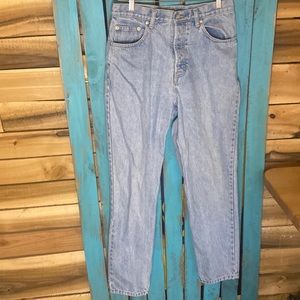 Vintage 90s Old Navy relaxed fit high waisted light wash jeans taper leg size 10